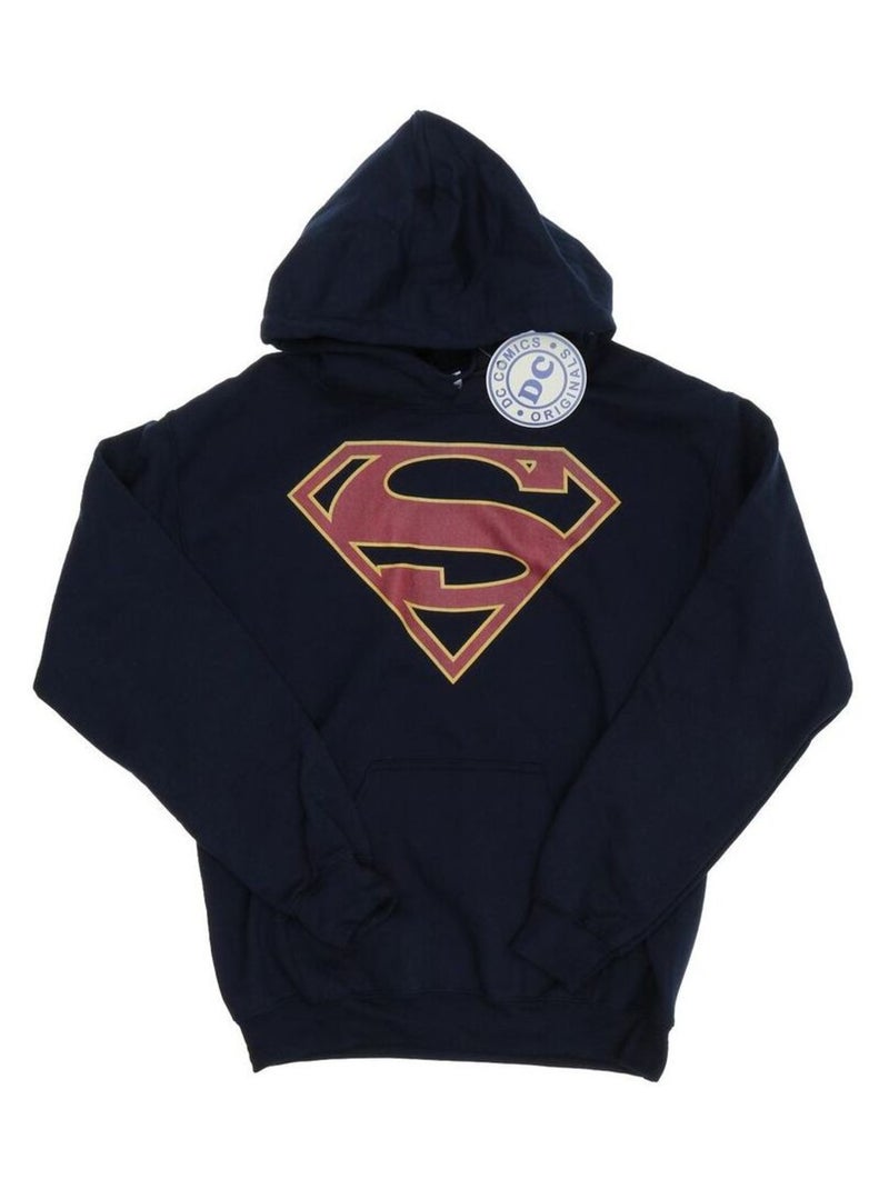 DC Comics - Sweat à capuche motif Supergirl motif/style logo Bleu marine - Kiabi