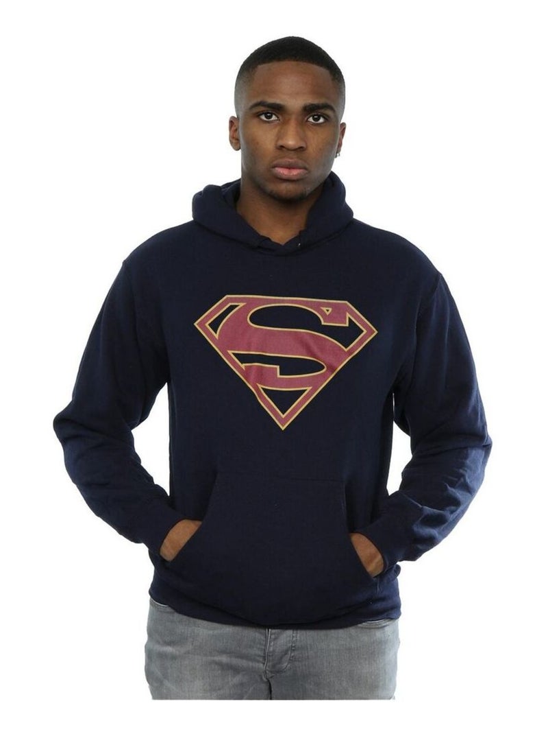DC Comics - Sweat à capuche motif Supergirl motif/style logo Bleu marine - Kiabi