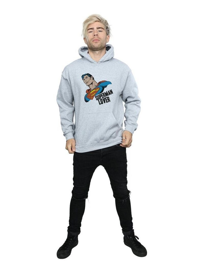DC Comics - Sweat à capuche motif Superman motif/style Amoureux Gris chiné - Kiabi