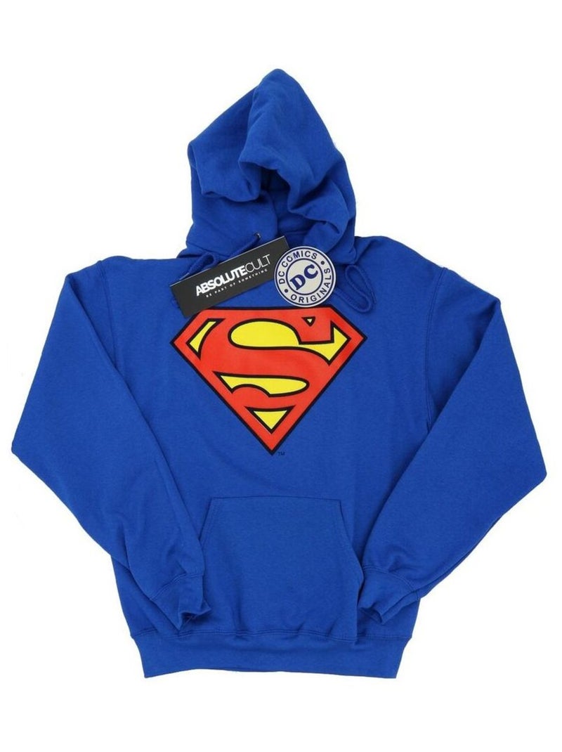 DC Comics - Sweat à capuche motif Superman motif/style logo Bleu roi - Kiabi