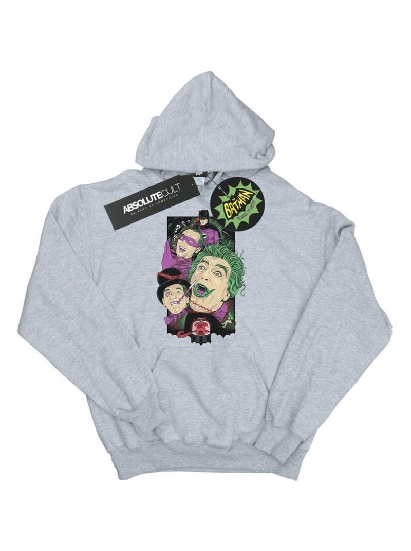 DC Comics - Sweat à capuche ROGUES GALLERY Gris chiné - Kiabi