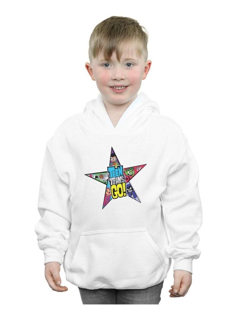 DC Comics - Sweat à capuche TEEN TITANS GO Blanc - Kiabi