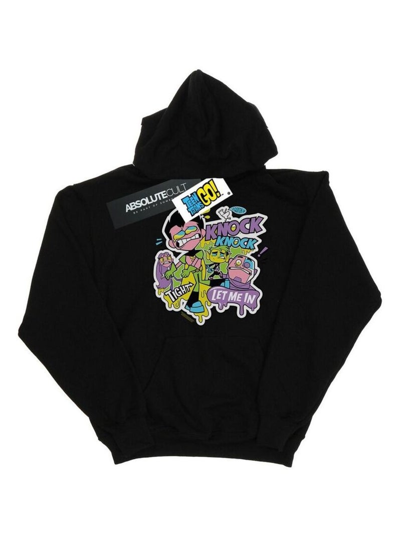 DC Comics - Sweat à capuche TEEN TITANS GO KNOCK KNOCK Noir - Kiabi