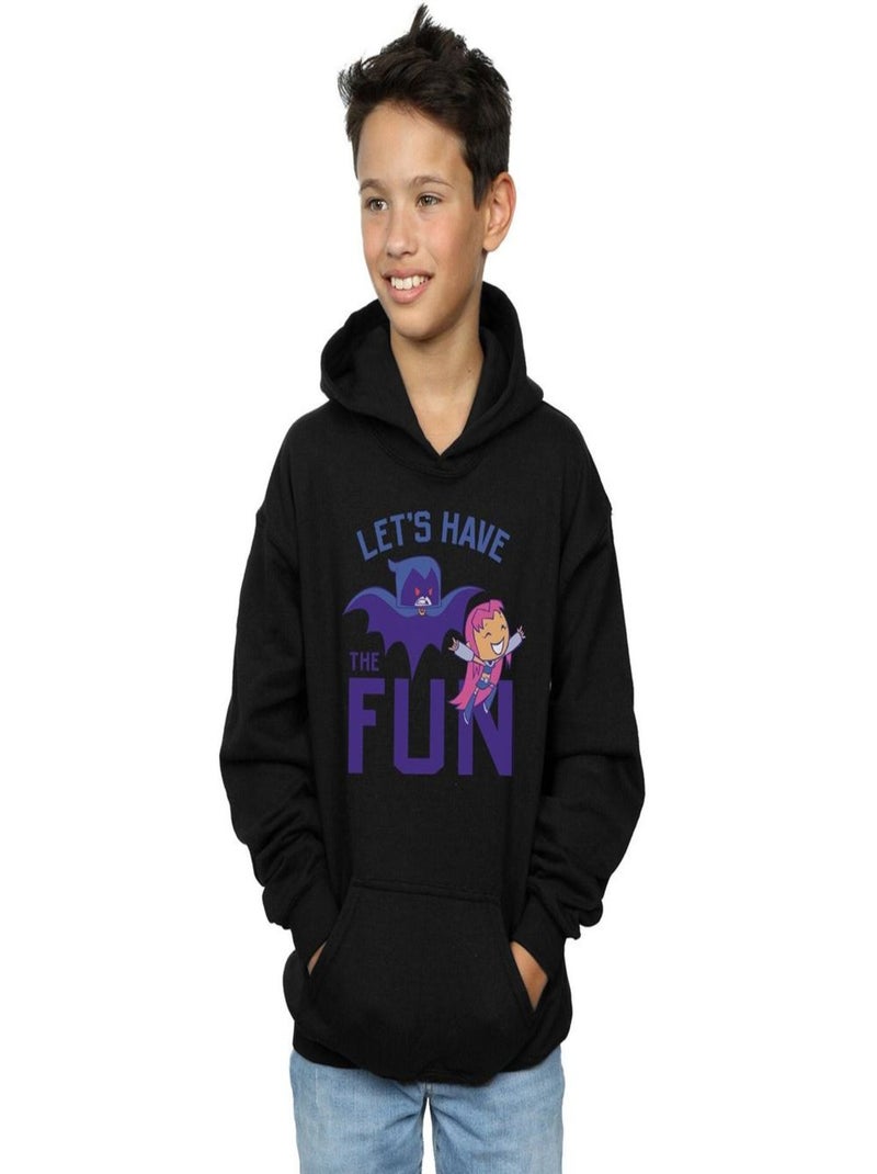 DC Comics - Sweat à capuche TEEN TITANS GO LET'S HAVE THE FUN Noir - Kiabi