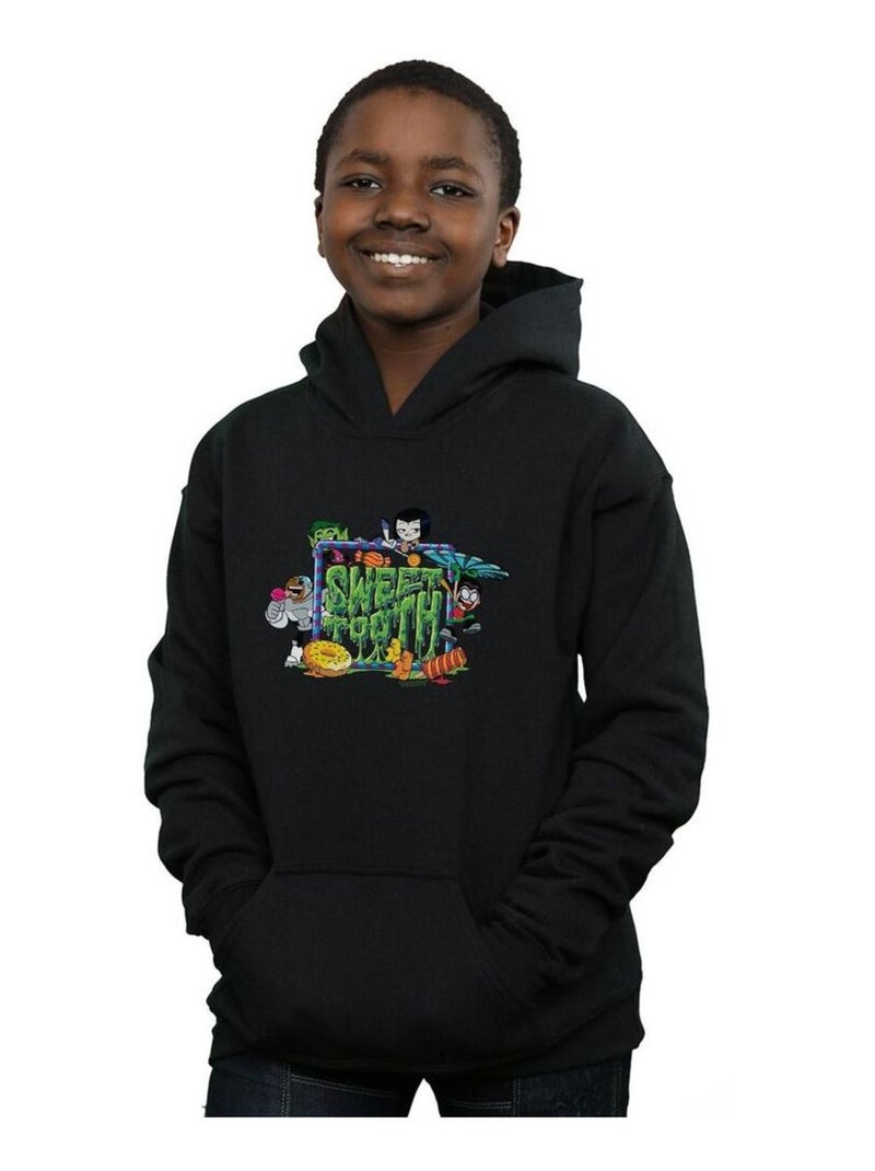DC Comics - Sweat à capuche TEEN TITANS GO SWEET TOOTH Noir - Kiabi