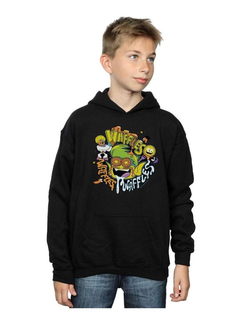DC Comics - Sweat à capuche TEEN TITANS GO WAFFLE MANIA Noir - Kiabi