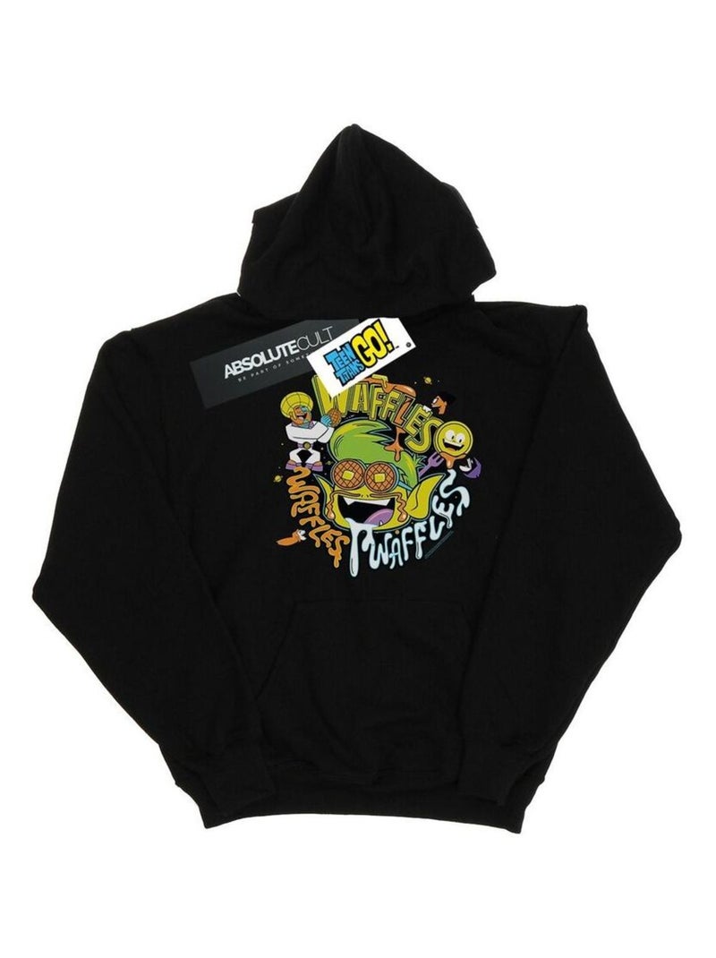 DC Comics - Sweat à capuche Teen Titans Go! WAFFLE MANIA Noir - Kiabi