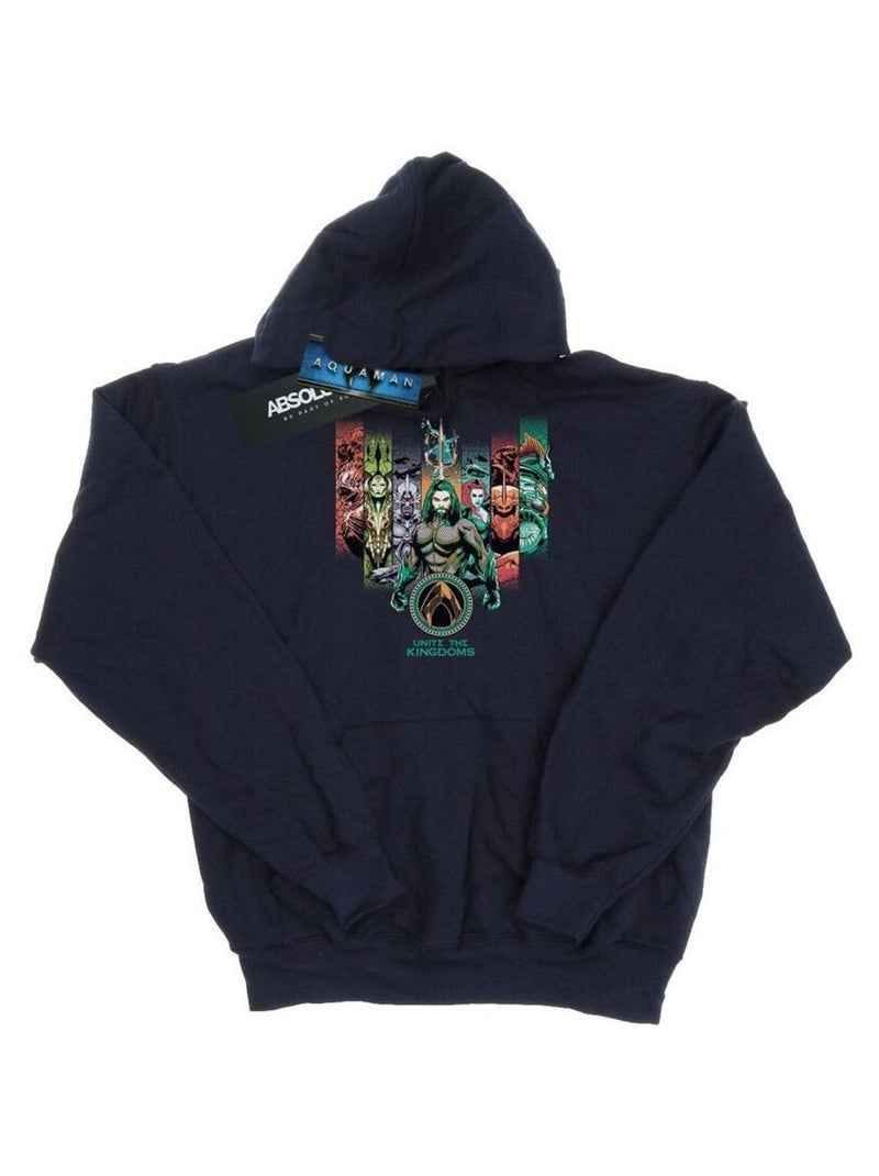 DC Comics - Sweat à capuche UNITE THE KINGDOMS Bleu marine - Kiabi
