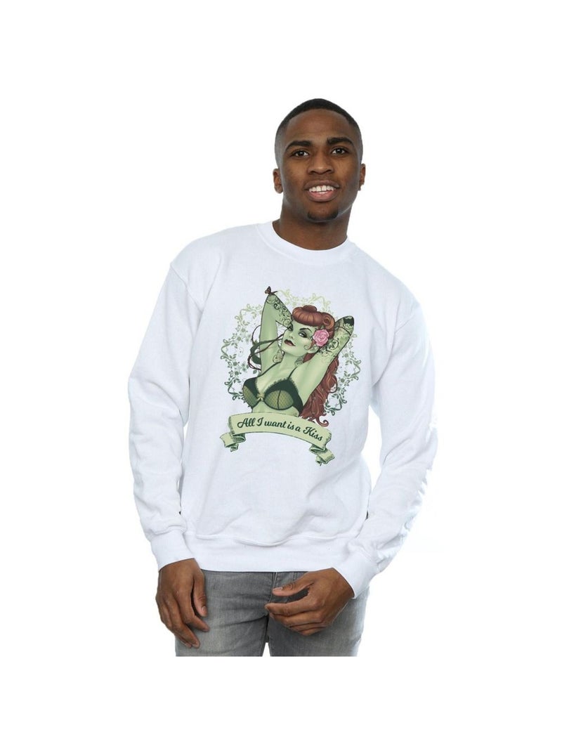 DC Comics - Sweat ALL WANT IS A KISS Blanc - Kiabi