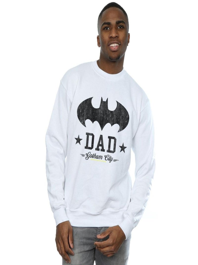 DC Comics - Sweat AM BAT DAD Blanc - Kiabi