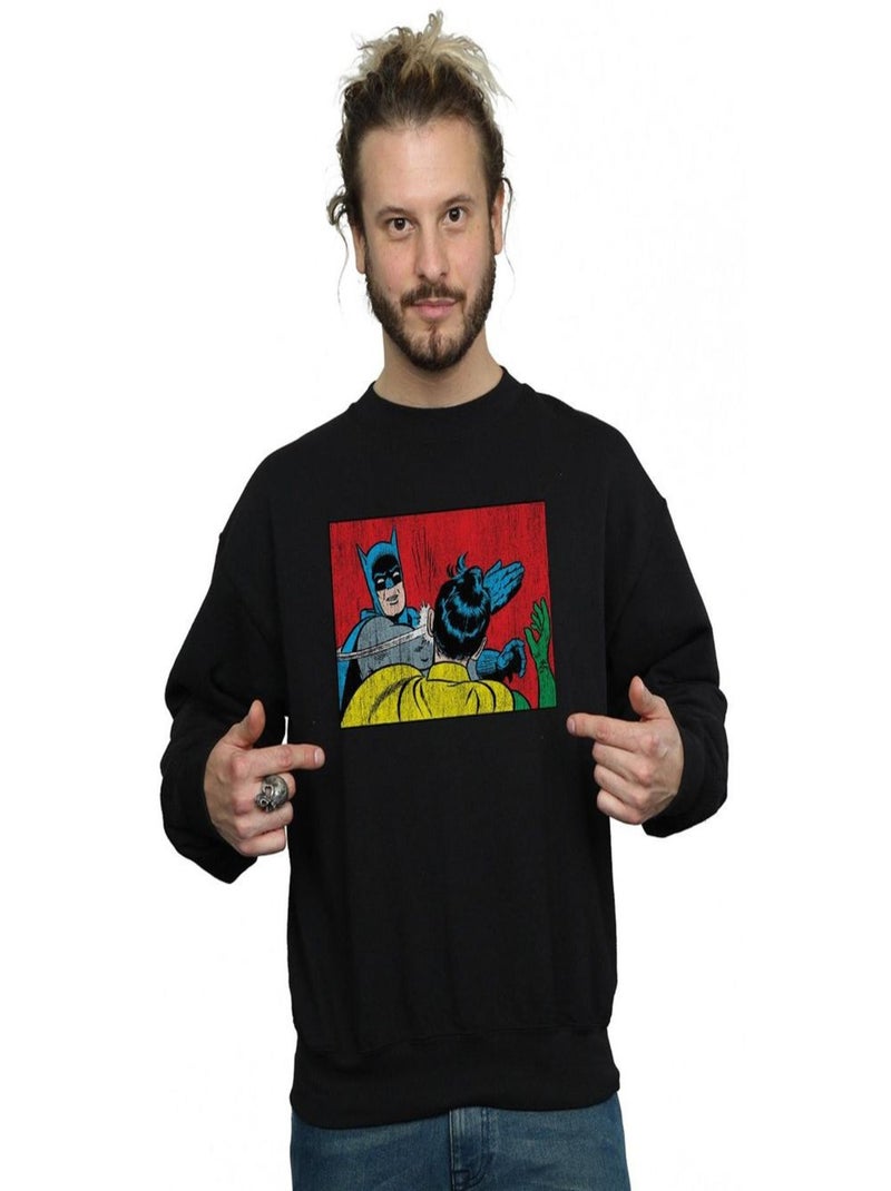 DC Comics - Sweat BATMAN ROBIN SLAP Noir - Kiabi