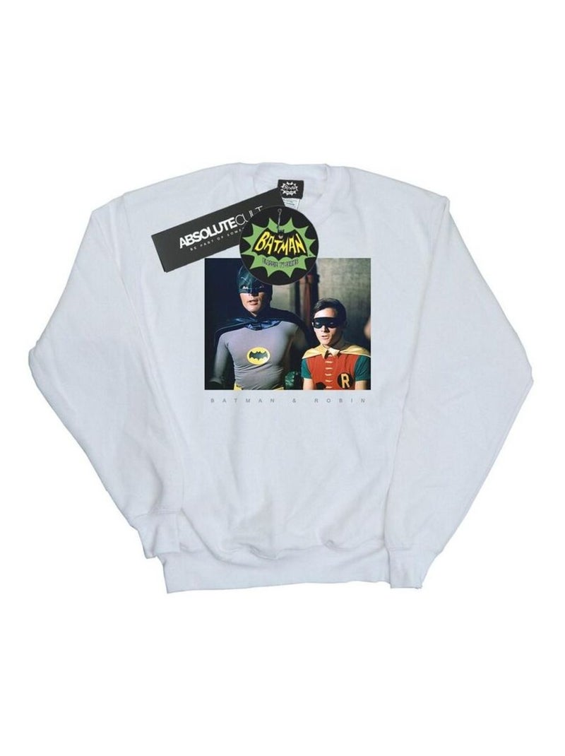 DC Comics - Sweat BATMAN TV SERIES DYNAMIC DUO Blanc - Kiabi