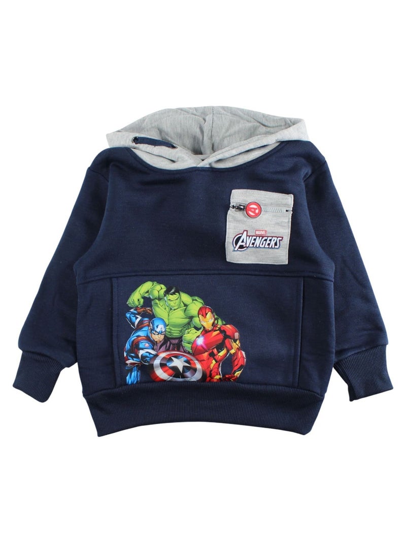 DC Comics - Sweat ? capuche et pantalon de jogging gar?on Bleu marine - Kiabi