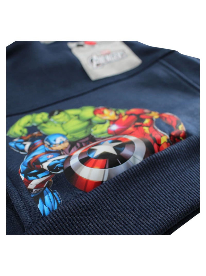 DC Comics - Sweat ? capuche et pantalon de jogging gar?on Bleu marine - Kiabi