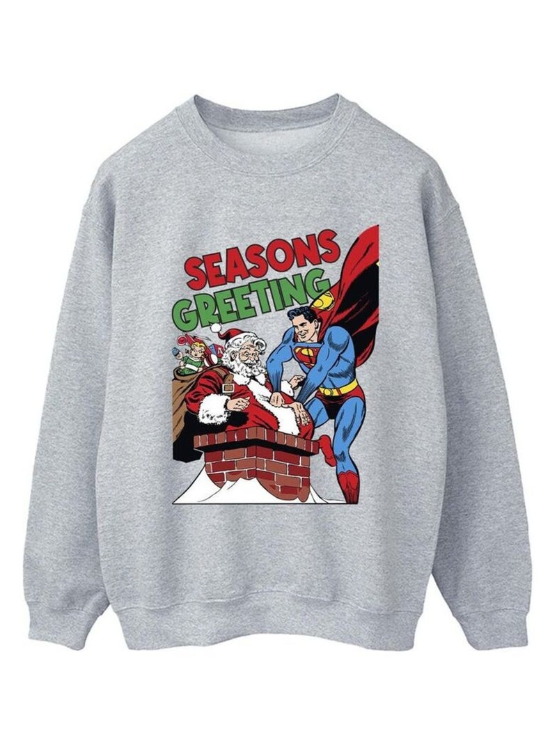 DC Comics - Sweat Gris chiné - Kiabi