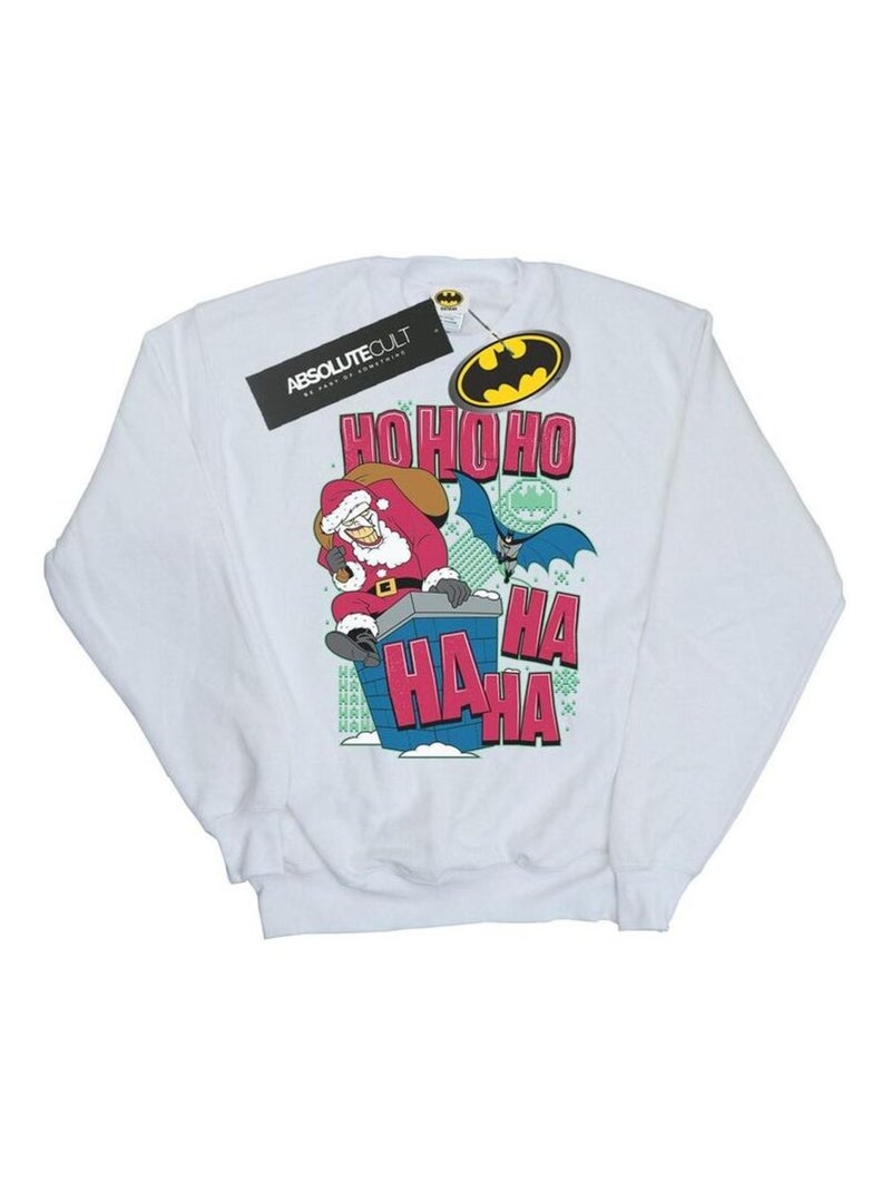 DC Comics - Sweat HA HA HA HO HO HO Blanc - Kiabi
