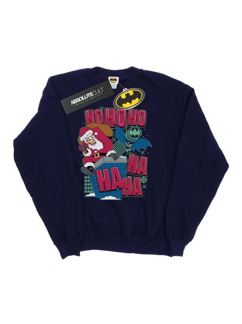 DC Comics - Sweat HA HA HA HO HO HO Bleu marine - Kiabi