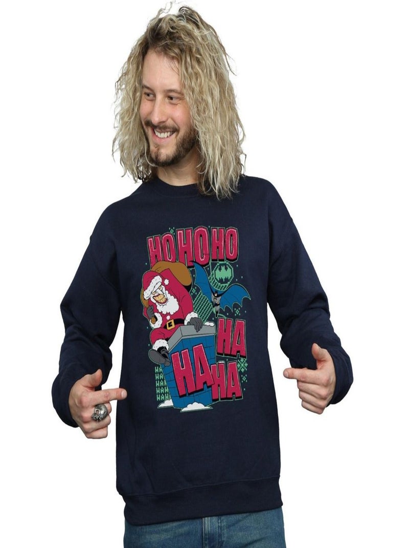 DC Comics - Sweat HA HA HA HO HO HO Bleu marine - Kiabi