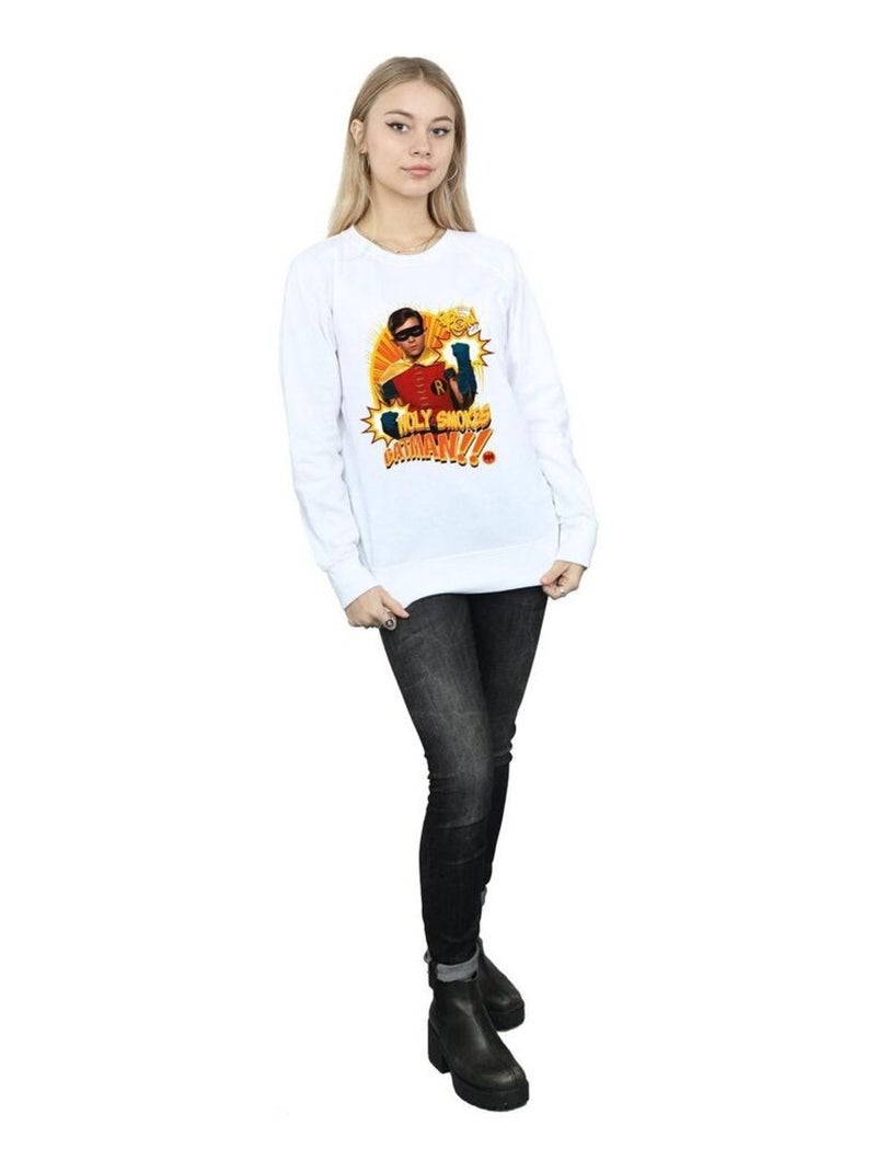 DC Comics - Sweat HOLY SMOKES Blanc - Kiabi