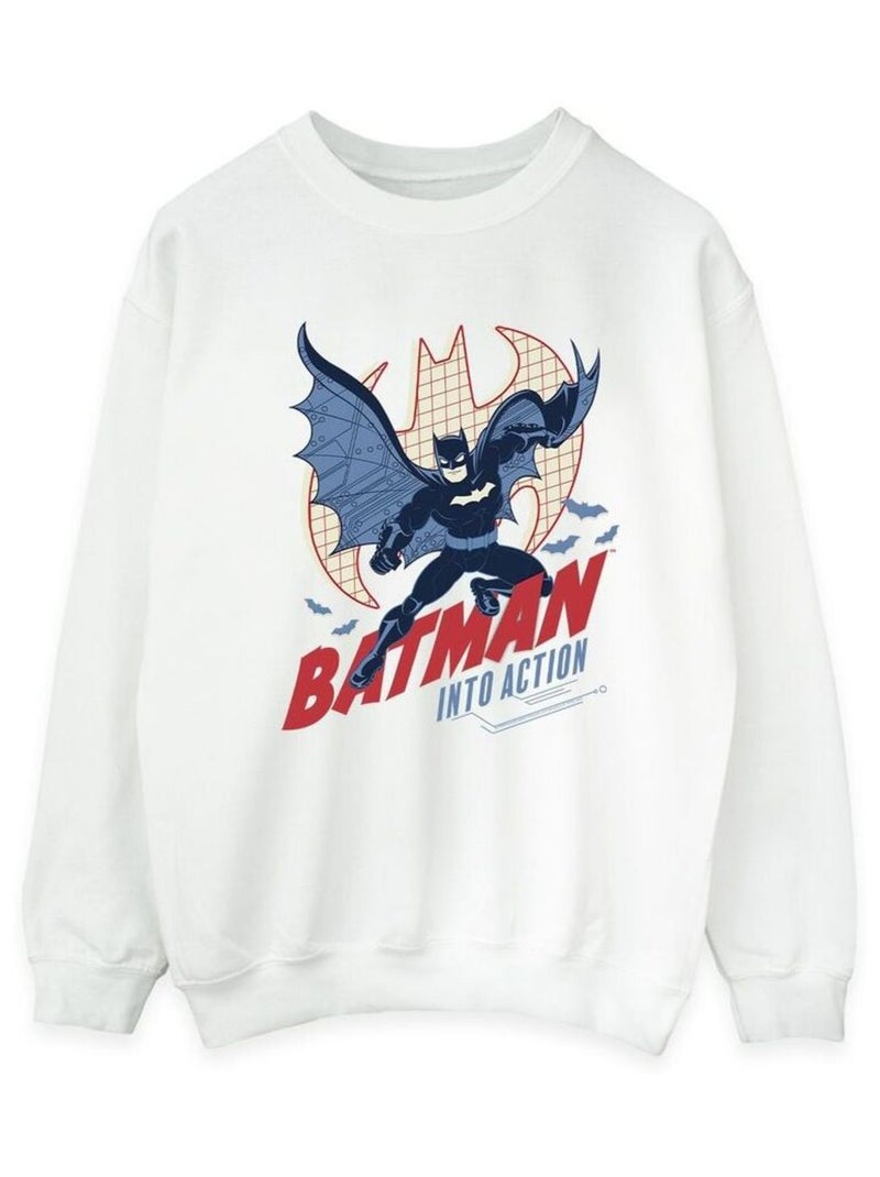 DC Comics - Sweat INTO ACTION Blanc - Kiabi