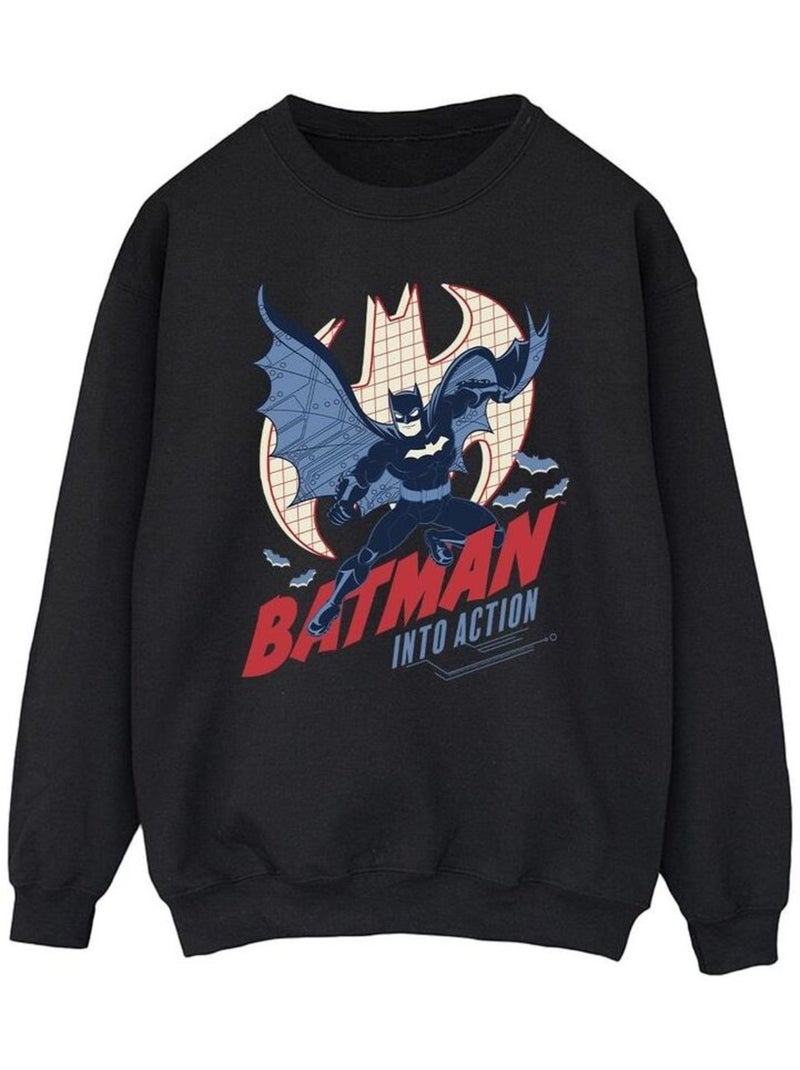 DC Comics - Sweat INTO ACTION Noir - Kiabi
