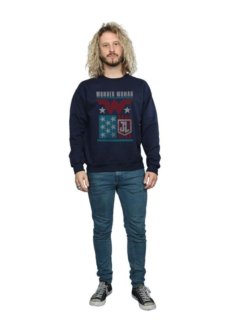 DC Comics - Sweat JUSTICE LEAGUE Bleu marine - Kiabi