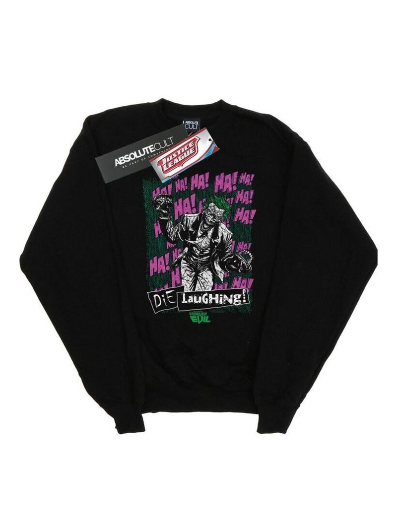 DC Comics - Sweat JUSTICE LEAGUE DIE LAUGHING Noir - Kiabi