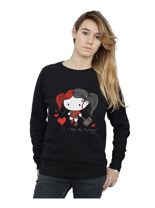 DC Comics - Sweat JUSTICE LEAGUE LOVE MY PUDDIN' - Kiabi