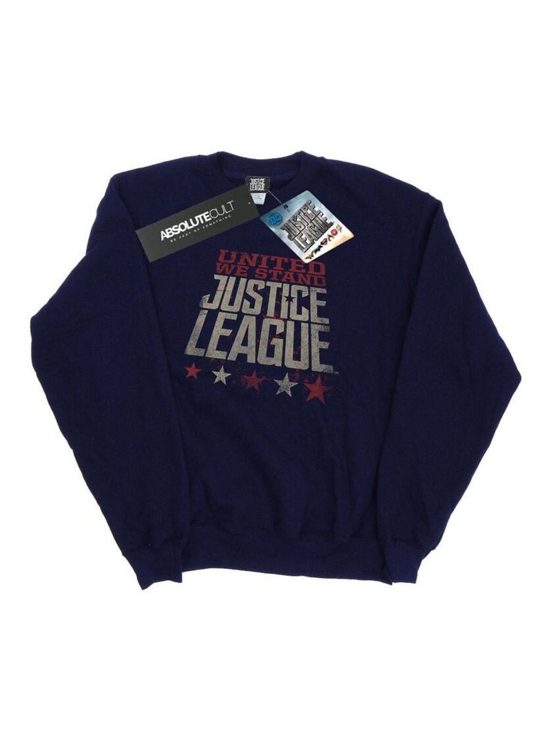 DC Comics - Sweat JUSTICE LEAGUE UNITED WE STAND Bleu marine - Kiabi