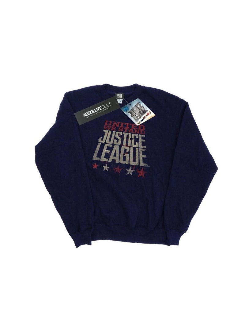 DC Comics - Sweat JUSTICE LEAGUE UNITED WE STAND Bleu marine - Kiabi