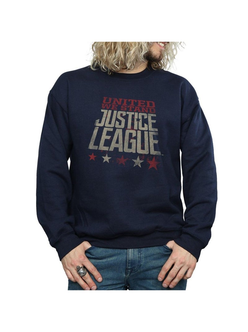 DC Comics - Sweat JUSTICE LEAGUE UNITED WE STAND Bleu marine - Kiabi