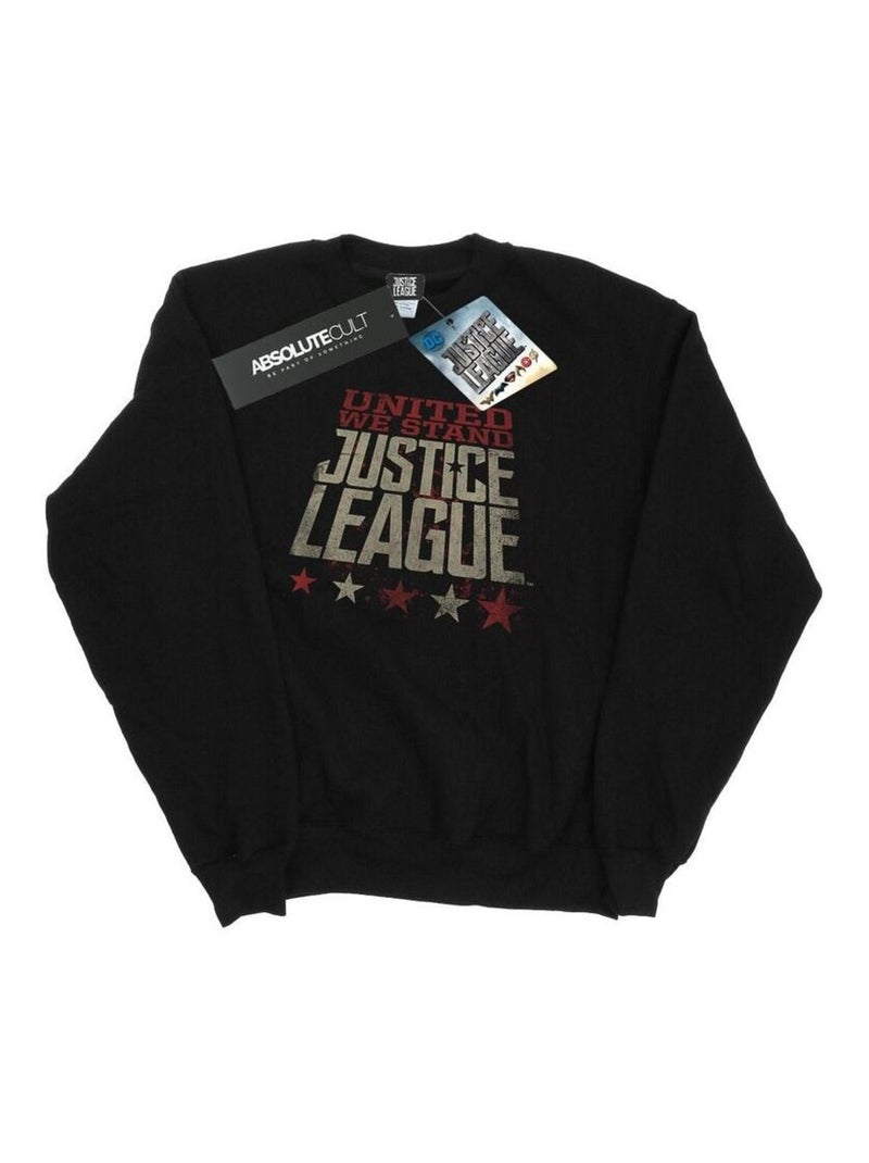 DC Comics - Sweat JUSTICE LEAGUE UNITED WE STAND Noir - Kiabi