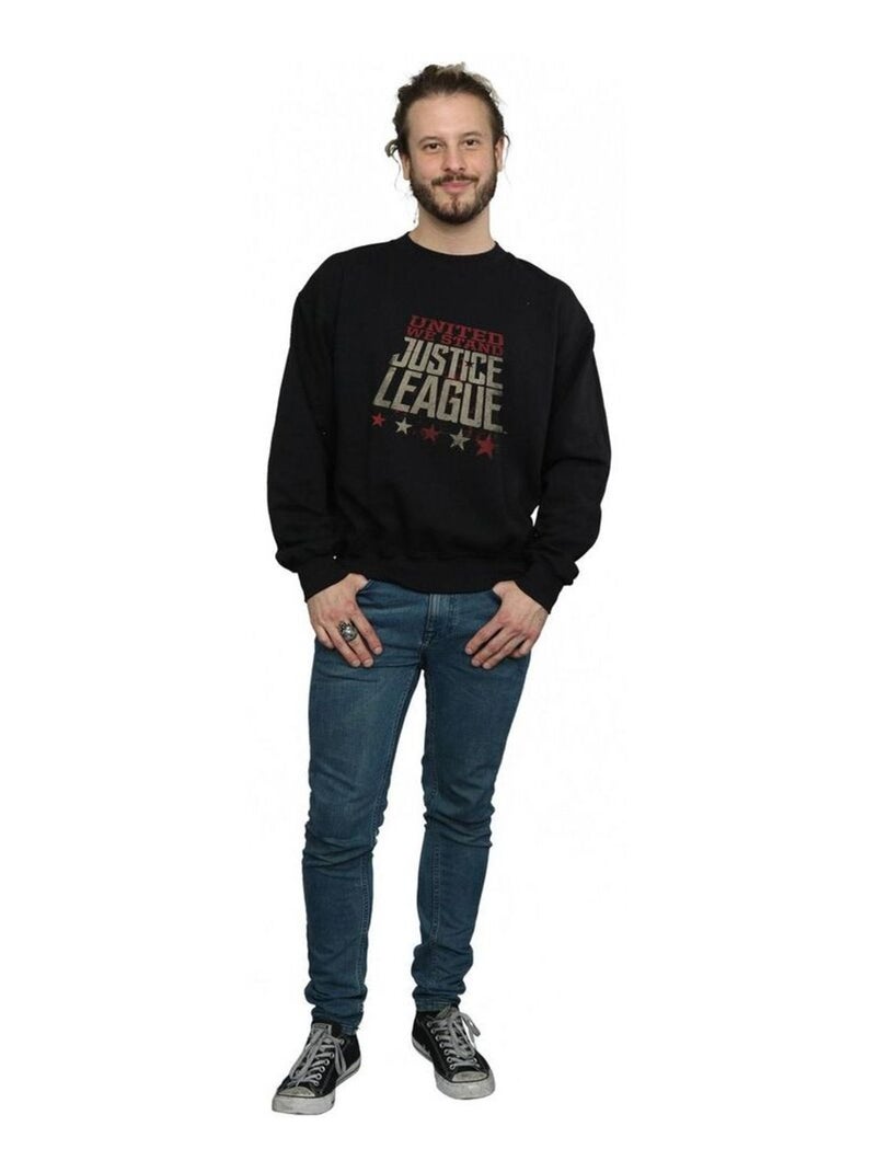 DC Comics - Sweat JUSTICE LEAGUE UNITED WE STAND Noir - Kiabi