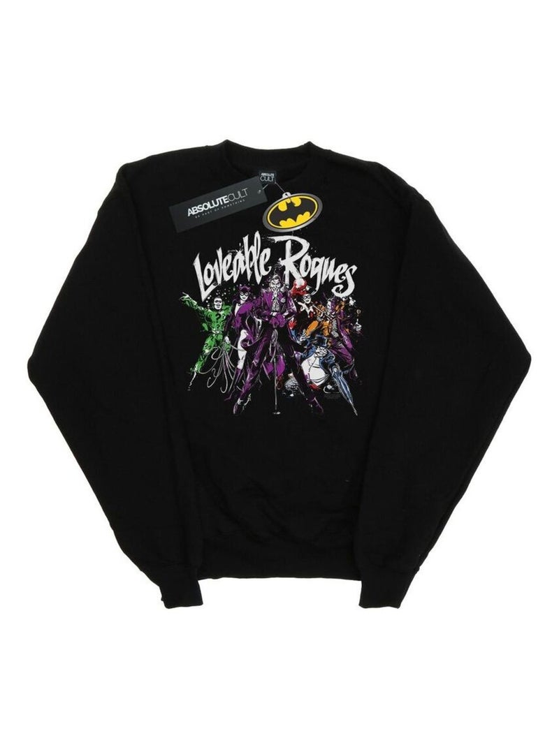 DC Comics - Sweat LOVEABLE ROGUES Noir - Kiabi
