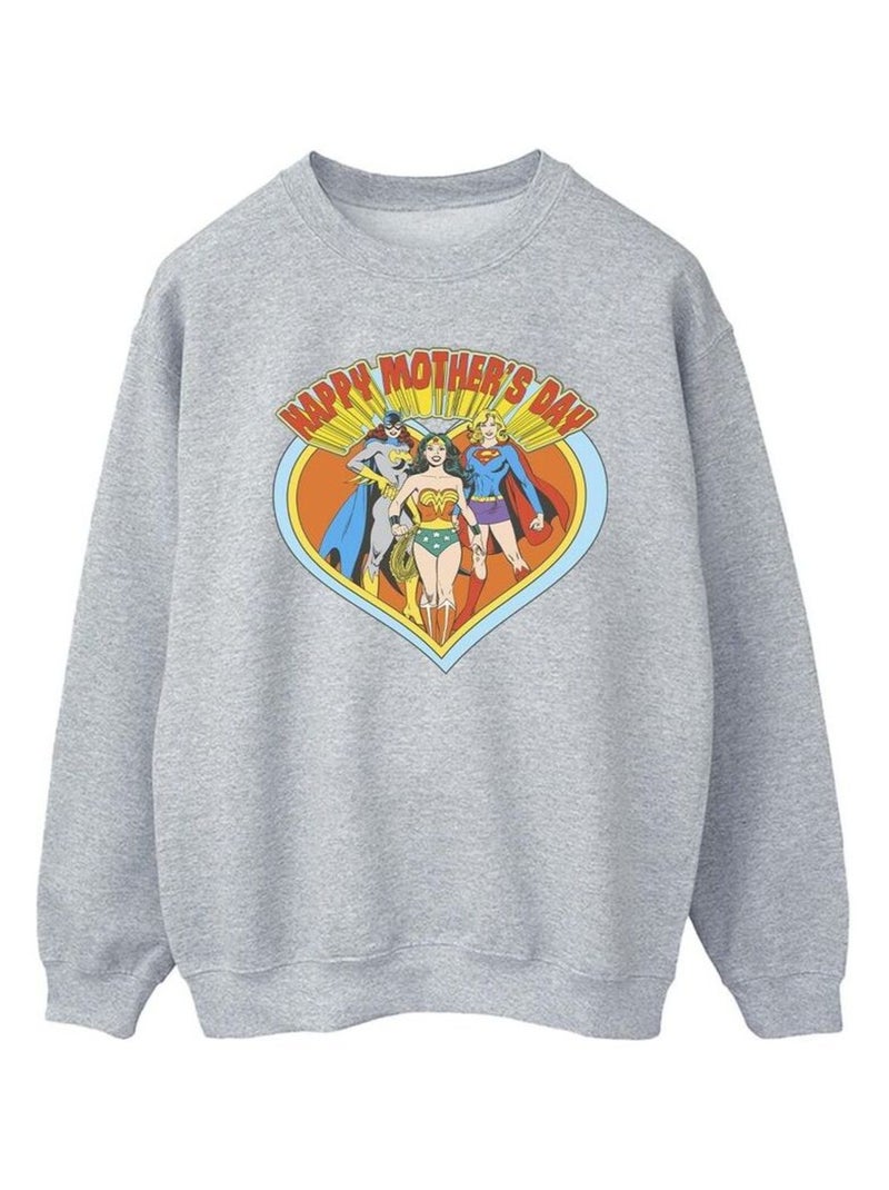 DC Comics - Sweat MOTHER'S DAY Gris chiné - Kiabi