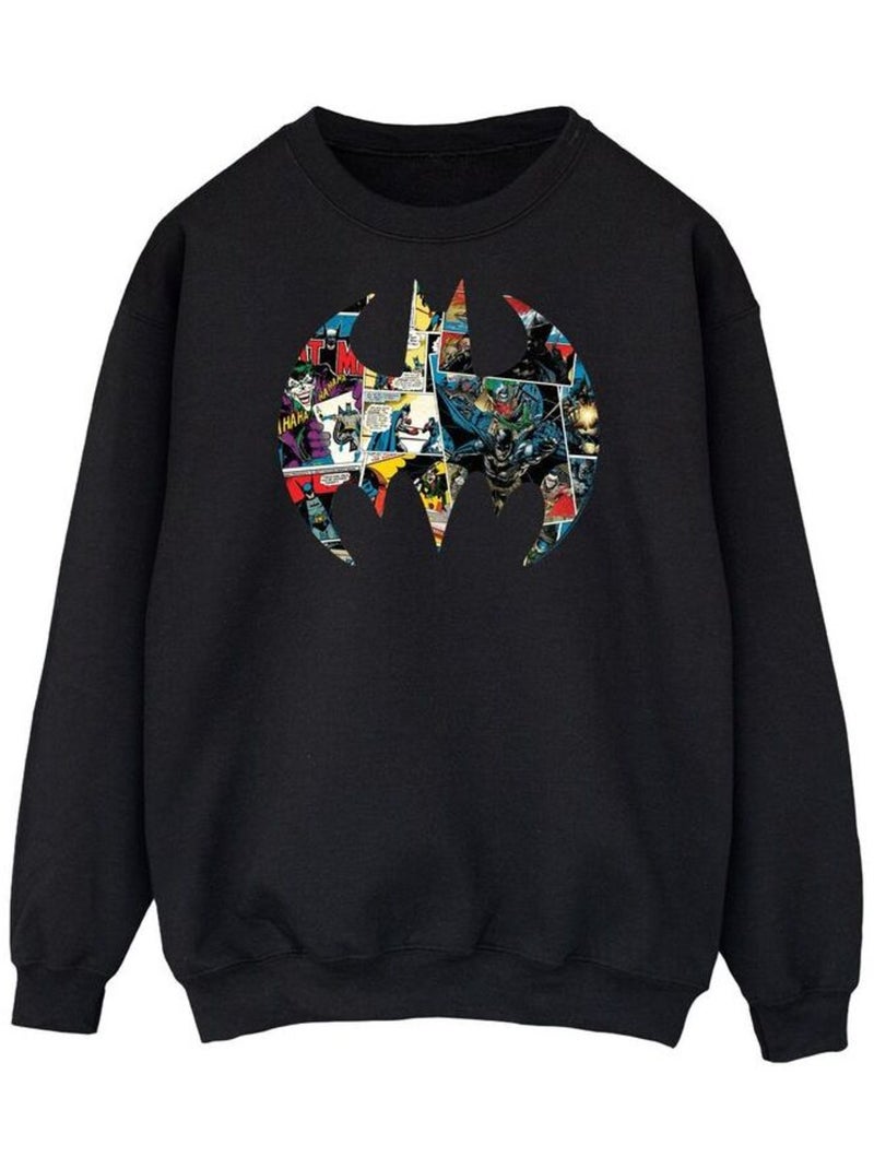 DC Comics - Sweat motif Batman motif/style bande dessinée Noir - Kiabi