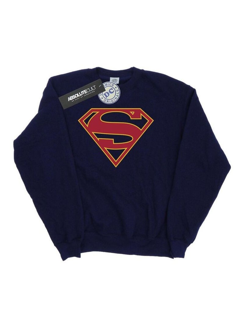 DC Comics - Sweat motif Supergirl motif/style logo Bleu marine - Kiabi