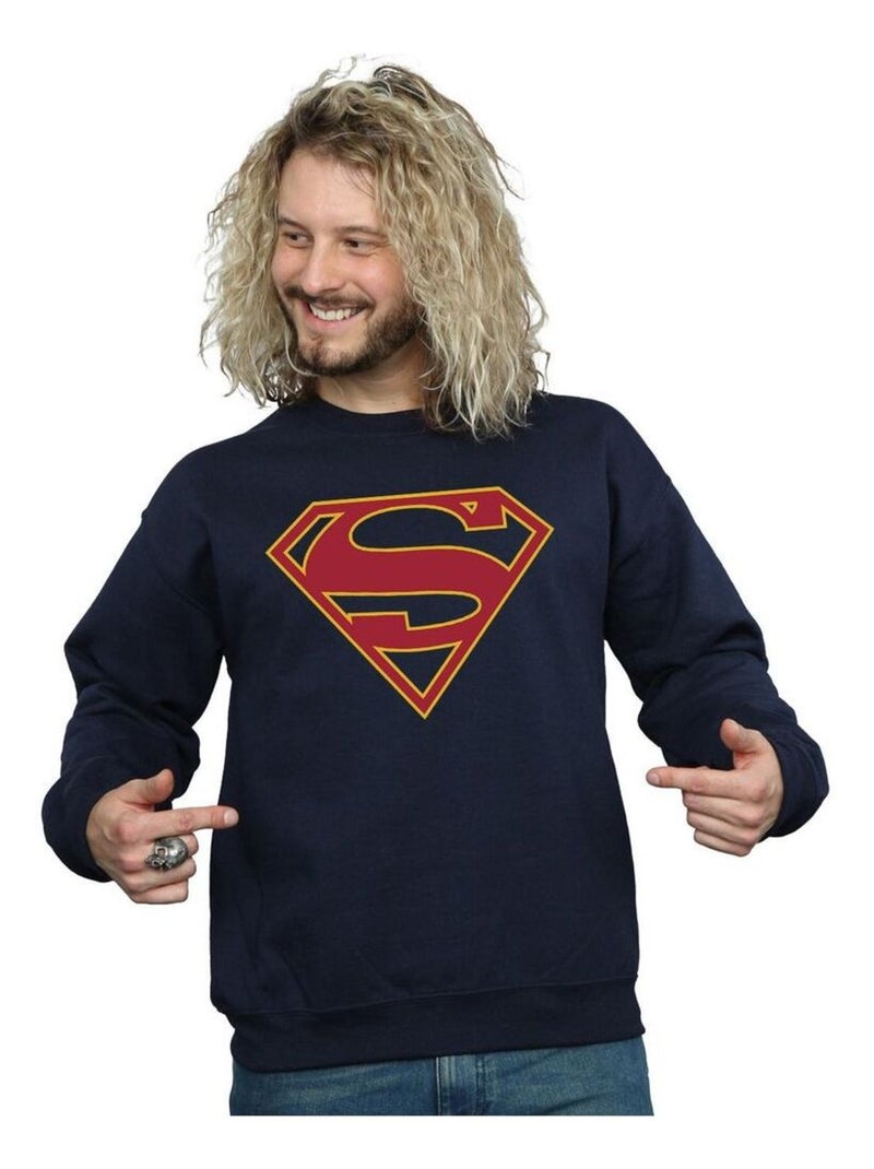 DC Comics - Sweat motif Supergirl motif/style logo Bleu marine - Kiabi