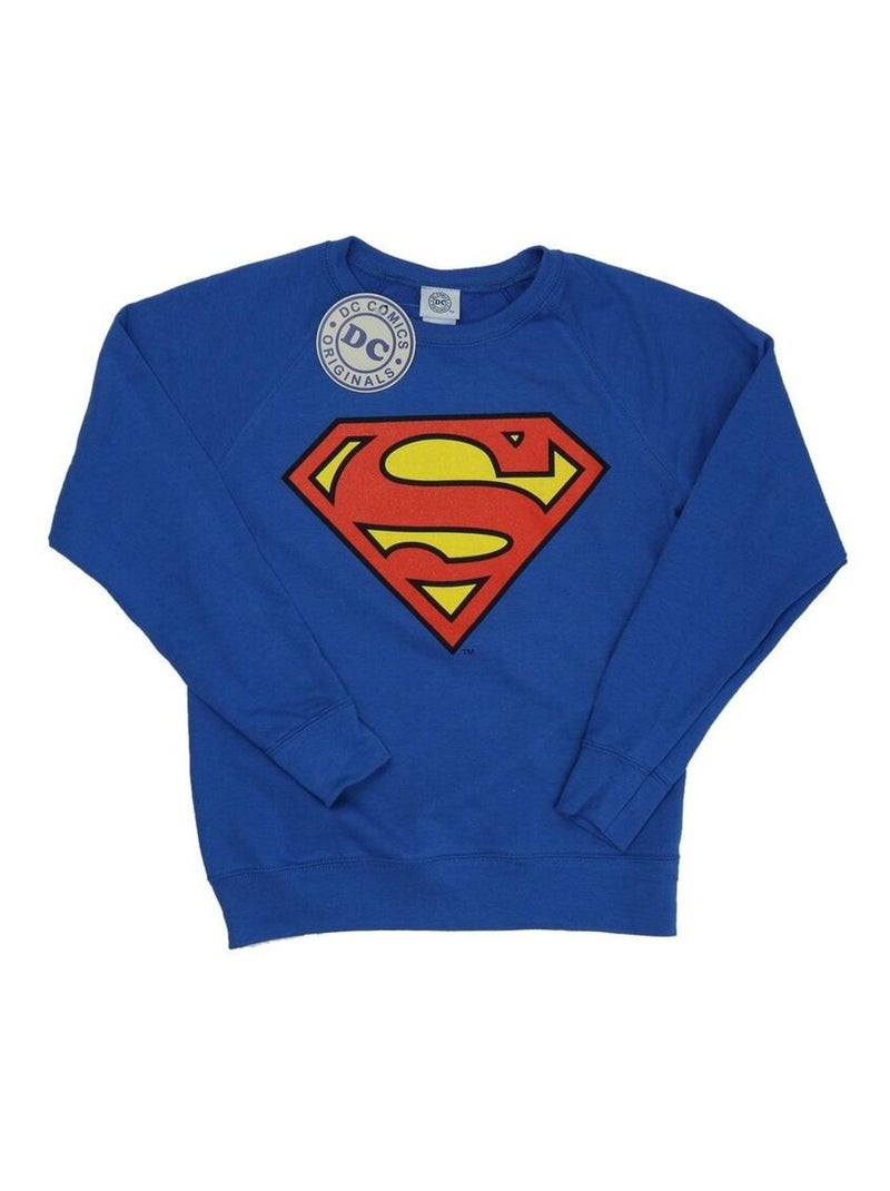 DC Comics - Sweat motif Superman motif/style logo Bleu roi - Kiabi