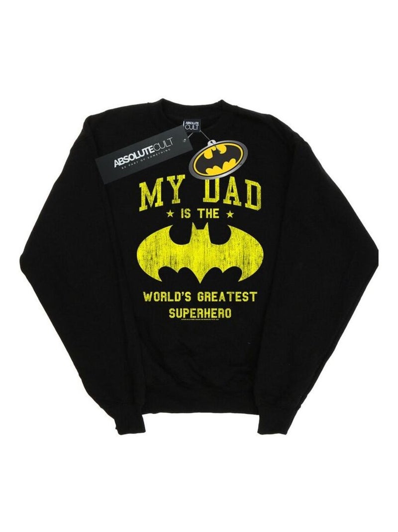 DC Comics - Sweat MY DAD IS BATMAN Noir - Kiabi