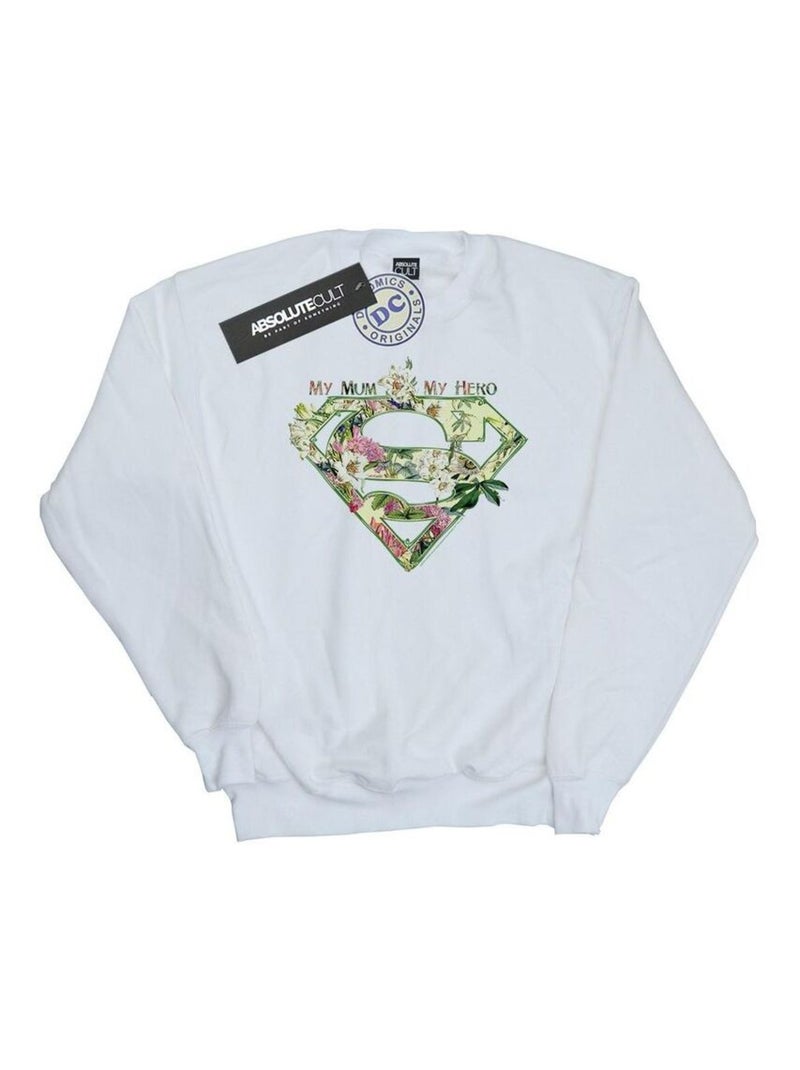 DC Comics - Sweat MY MUM MY HERO Blanc - Kiabi