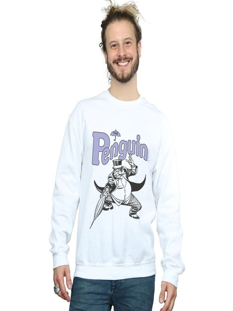 DC Comics - Sweat PENGUIN MONO ACTION POSE Blanc - Kiabi