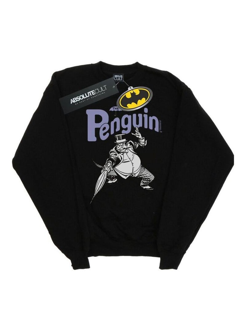 DC Comics - Sweat PENGUIN MONO ACTION POSE Noir - Kiabi
