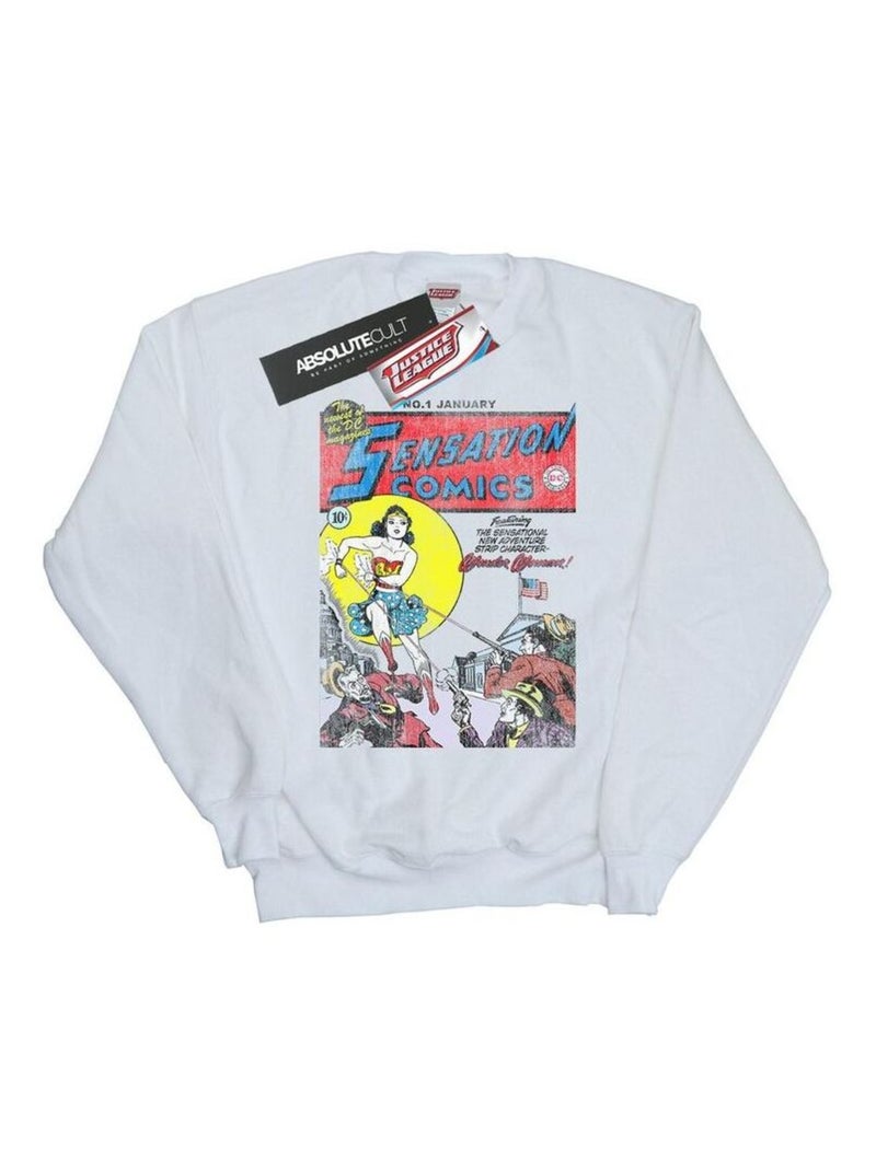 DC Comics - Sweat SENSATION ISSUE Blanc - Kiabi