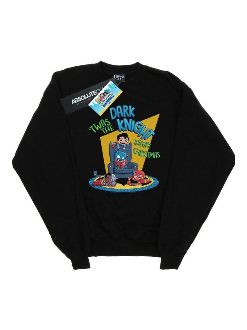 DC Comics - Sweat SUPER FRIENDS DARK KNIGHT BEFORE CHRISTMAS Noir - Kiabi