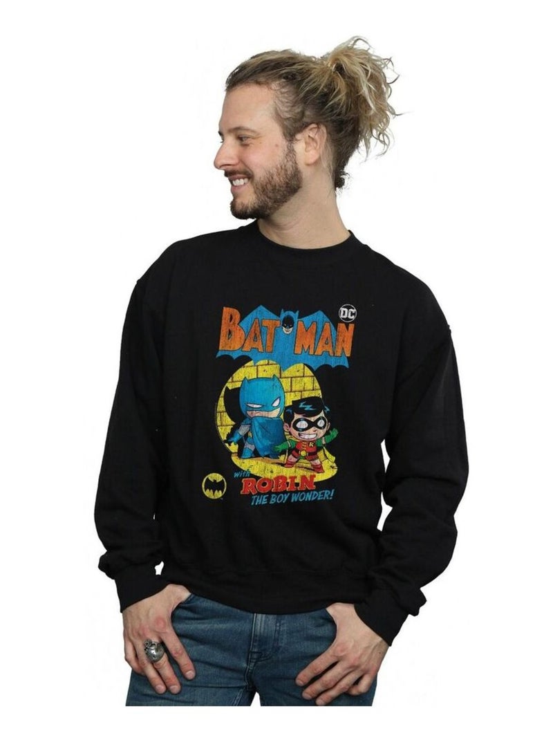 DC Comics - Sweat SUPER FRIENDS THE BOY WONDER Noir - Kiabi