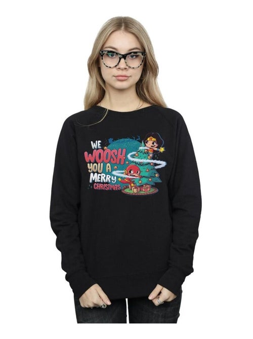 DC Comics - Sweat SUPER FRIENDS WE WHOOSH YOU A MERRY CHRISTMAS - Kiabi