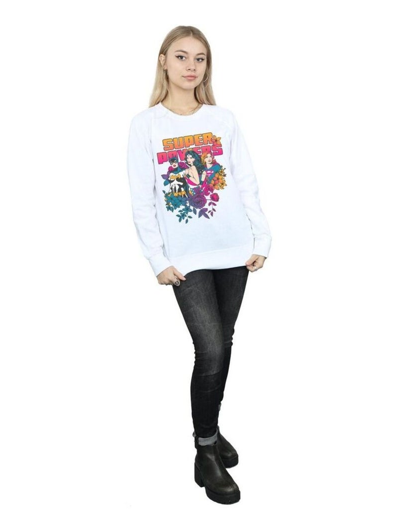 DC Comics - Sweat SUPER POWERS Blanc - Kiabi