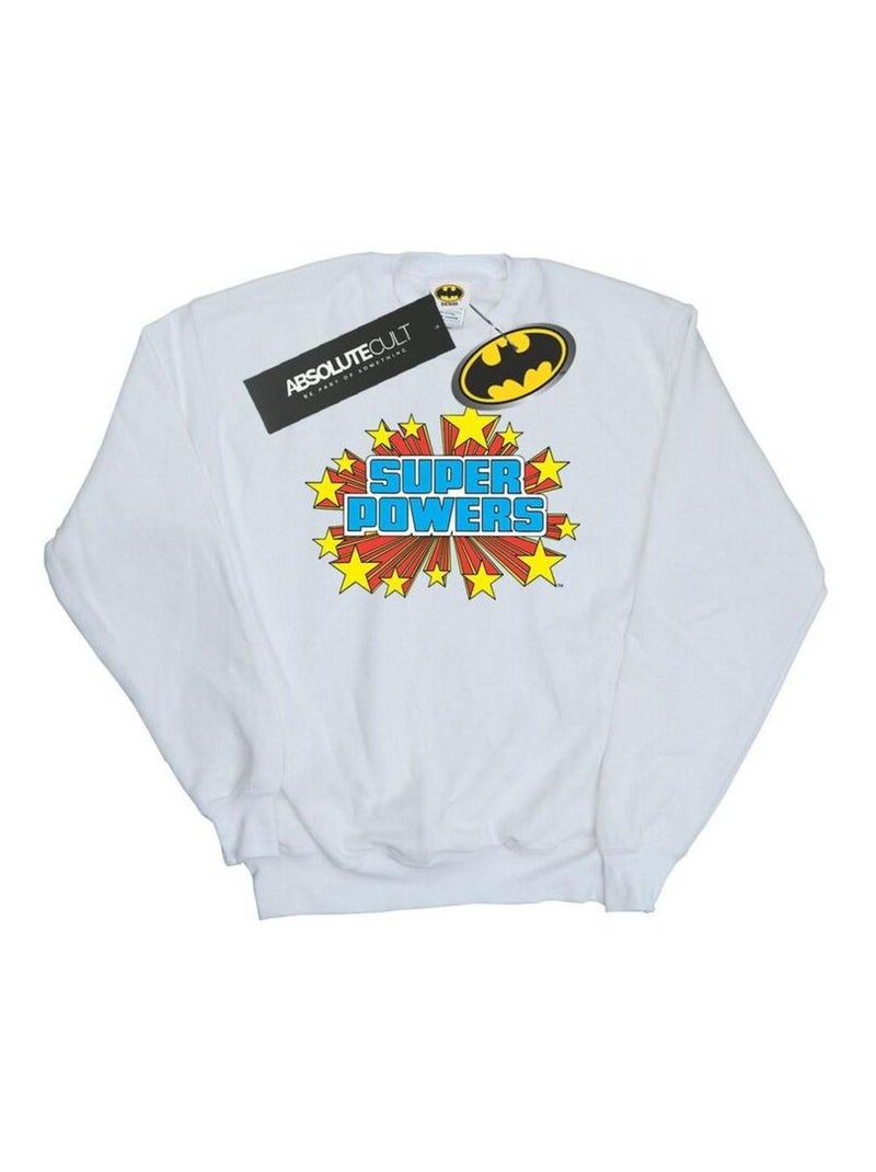 DC Comics - Sweat SUPER POWERS Blanc - Kiabi