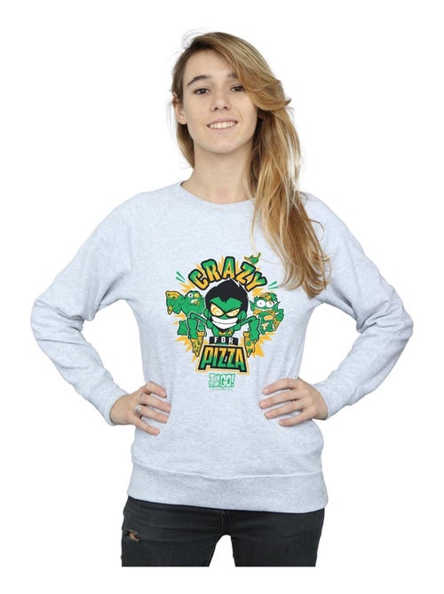 DC Comics - Sweat TEEN TITANS GO CRAZY FOR PIZZA - Kiabi